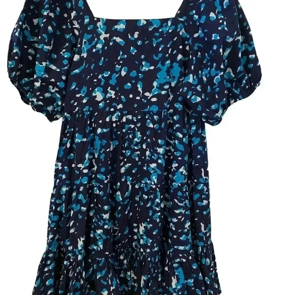 The Golden Globe Puff Sleeve Tiered Baby Doll Dress Size Small - Picture 5 of 8